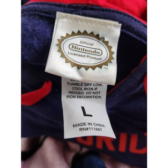 Nintendo Official Super Mario Brothers Hooded Sweatshirt Size LARGE - Picture 3 of 8